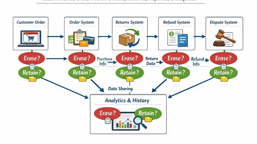 Right to Erasure for Ecommerce: Returns, Refunds, and Purchase History